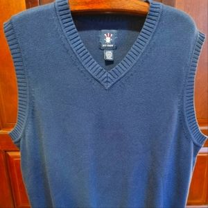 Ivy Crew Navy Blue Size Large Mens V Neck Sweater Vest Pullover